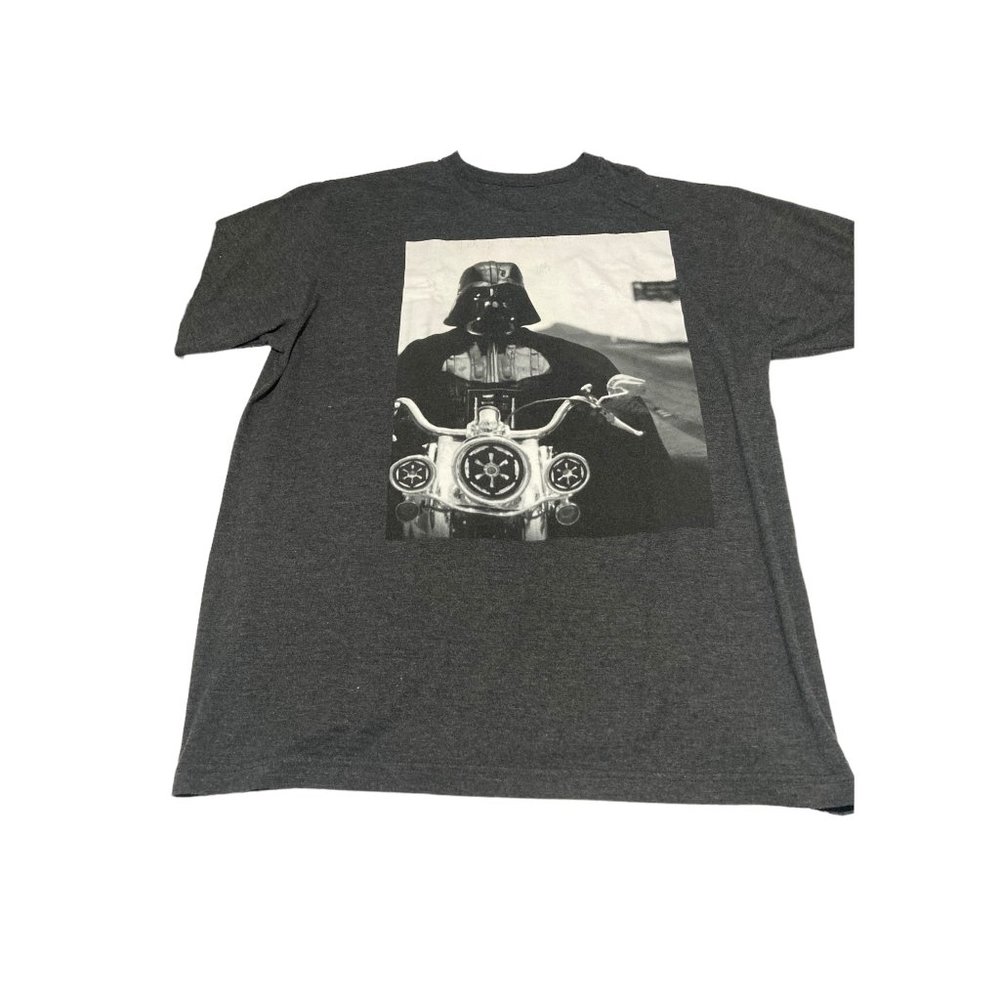 Rare Darth Vader on a Motorcycle T-Shirt, Dark Gray, Extra Large